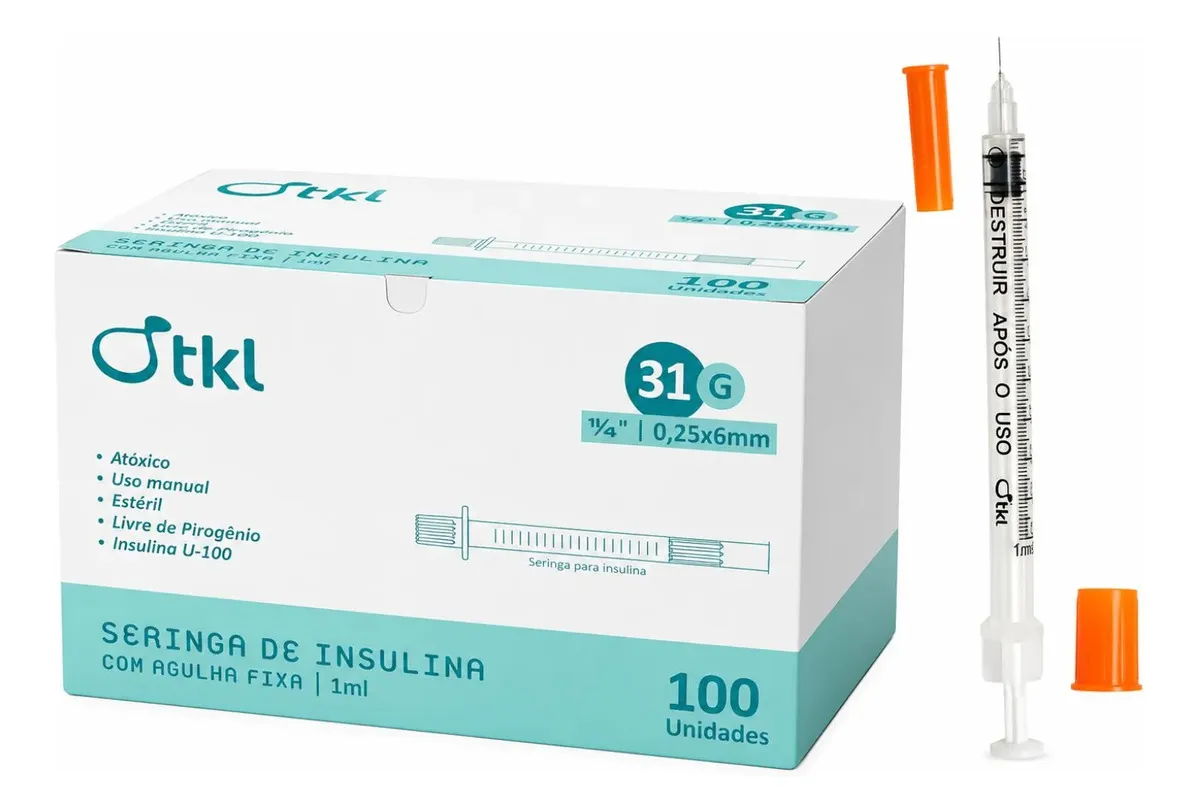 SERINGA INSULINA 1ML 6X25